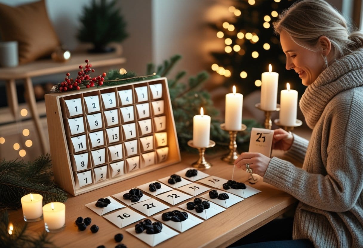 Saadan skaber du hygge med en julekalender med lakrids og lysestager